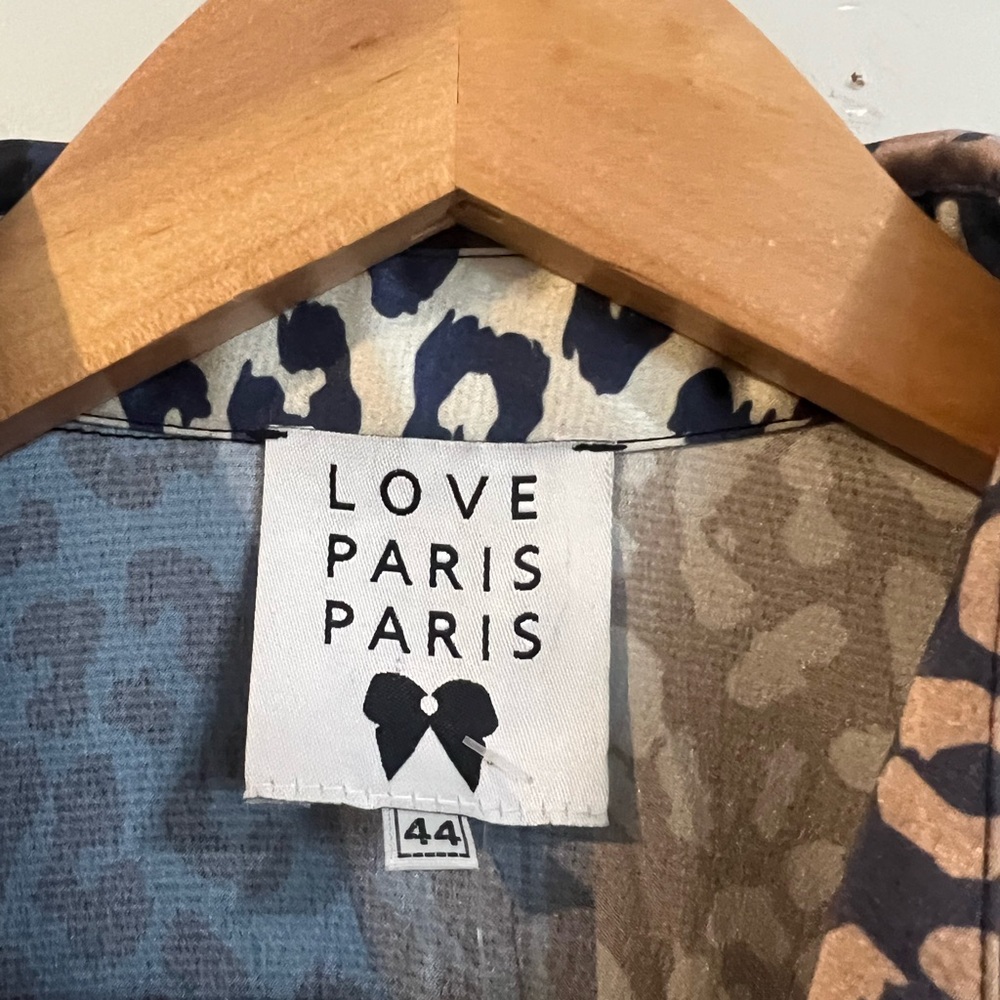 Leopard Print Patchwork Blouse - image 3